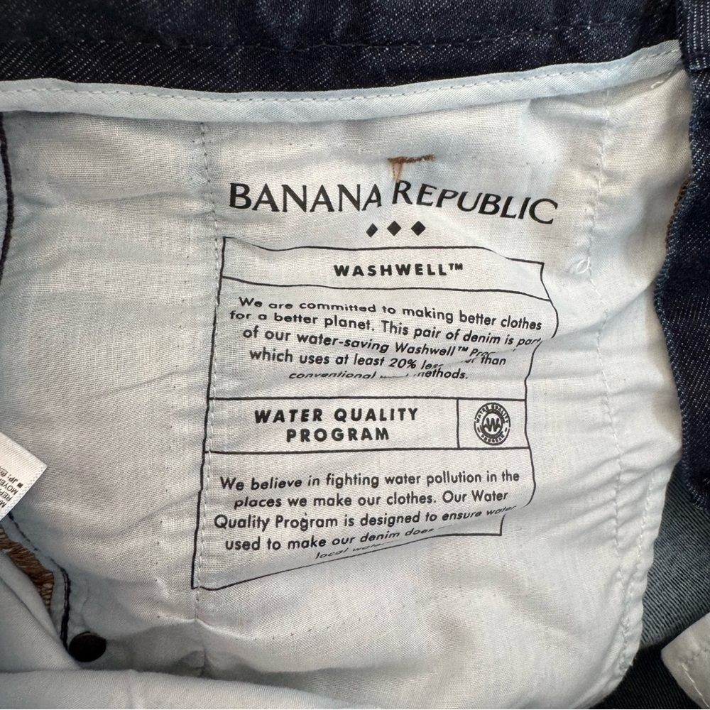 Banana Republic Luxe Mid Rise Straight Jeans Dark Wash - Picture 14 of 14